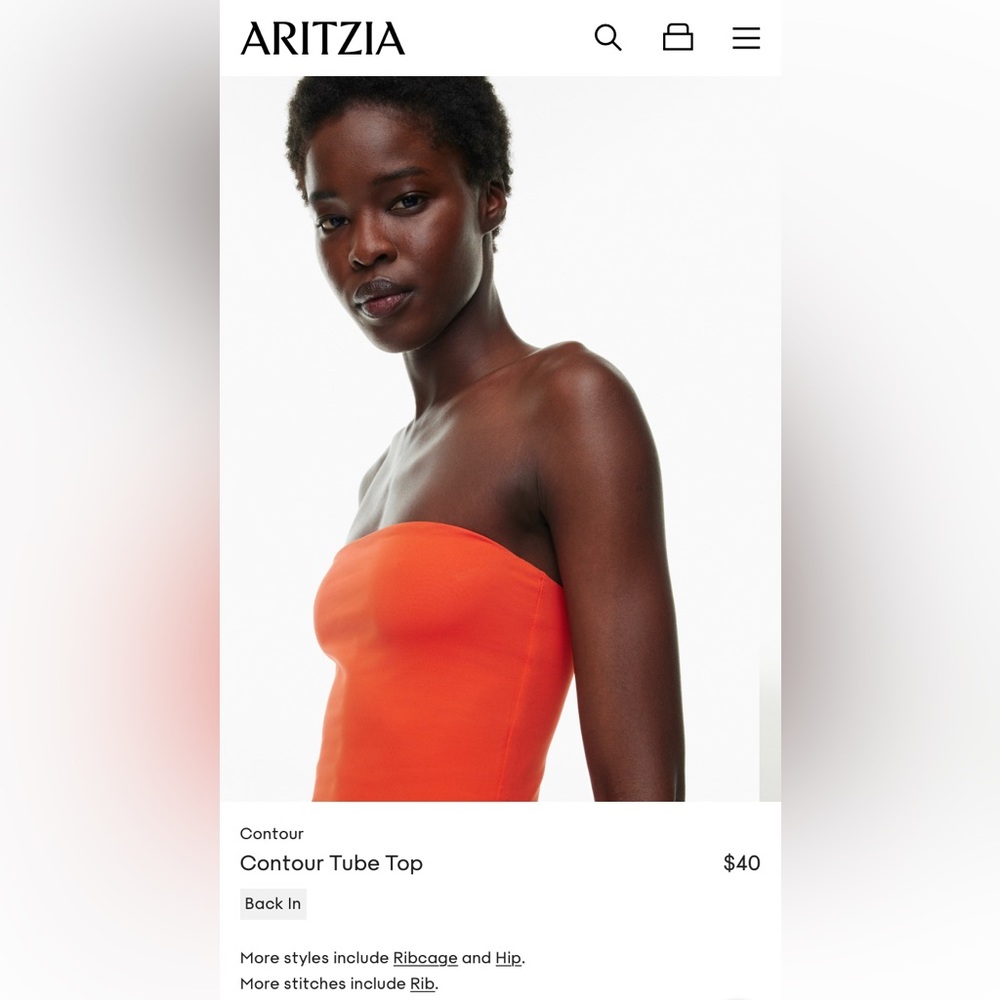 Aritzia contour tube top